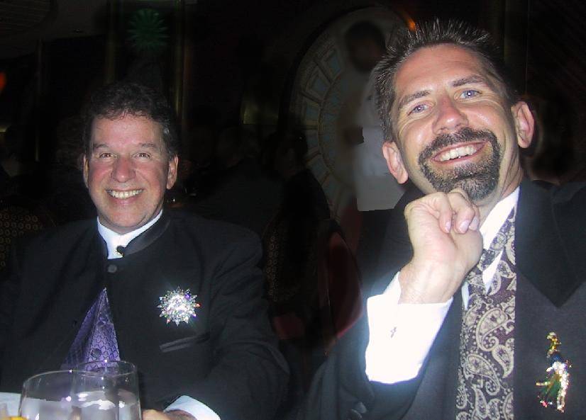 Rex and Steve at dinner. Click to display the image.