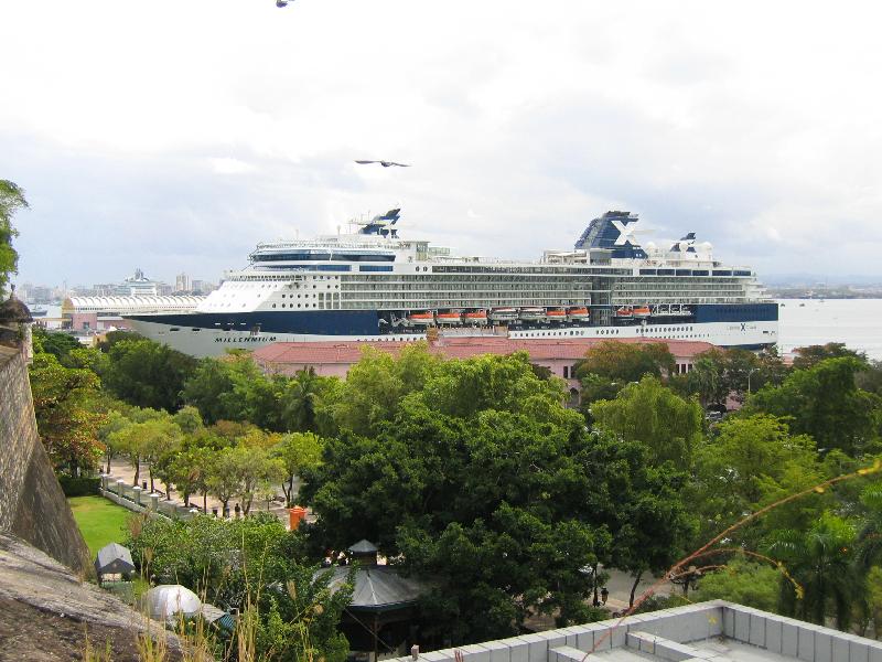 Our ship in port in Puerto Rico. Click to display the image.