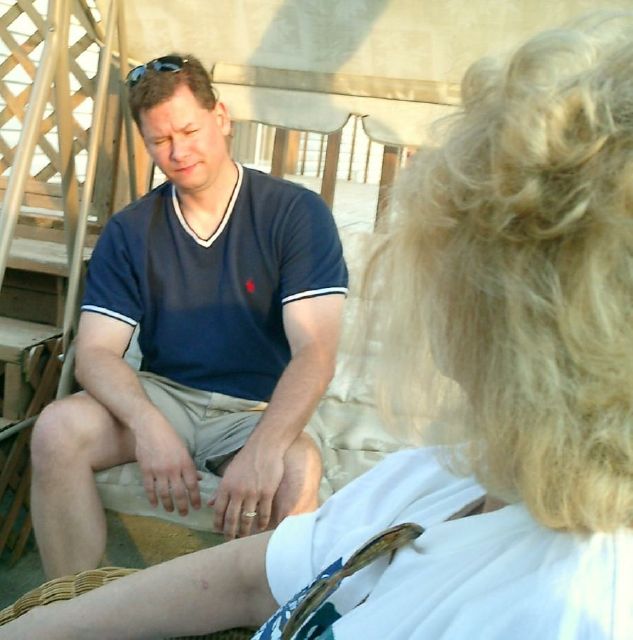 Donny takes in some sun.