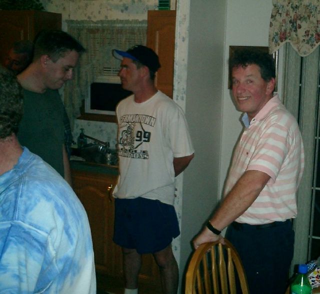 Steve relaxes with his family.