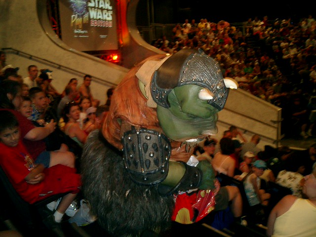 He sat in front of us. It was pretty fun: the first contestant was Greedo, from Star Wars, Episode IV. Then, when the real playing started, all the questions were Star Wars-based and they were extremely difficult.