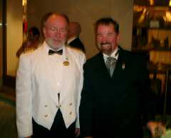Steve met the captain on the first formal night. Click to display the image.